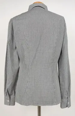 Benetton Damen Bluse, schwarz/weiß - Gr. S  - Bild 3