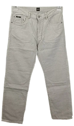 Hugo Boss Herrenhose gestreift beige/weiß Gr. 33/32