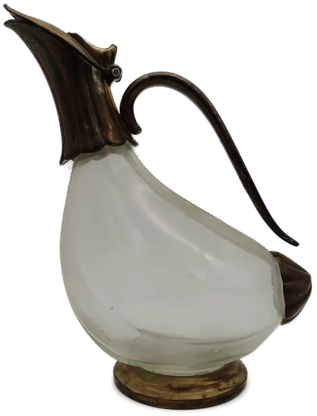 Entenschnabelkaraffe - Glas versilbert (oxidiert) - Bild 4