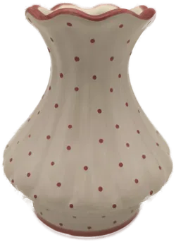 große Vase, Gmundner Keramik, rosa Tupfen, 20cm - Bild 1