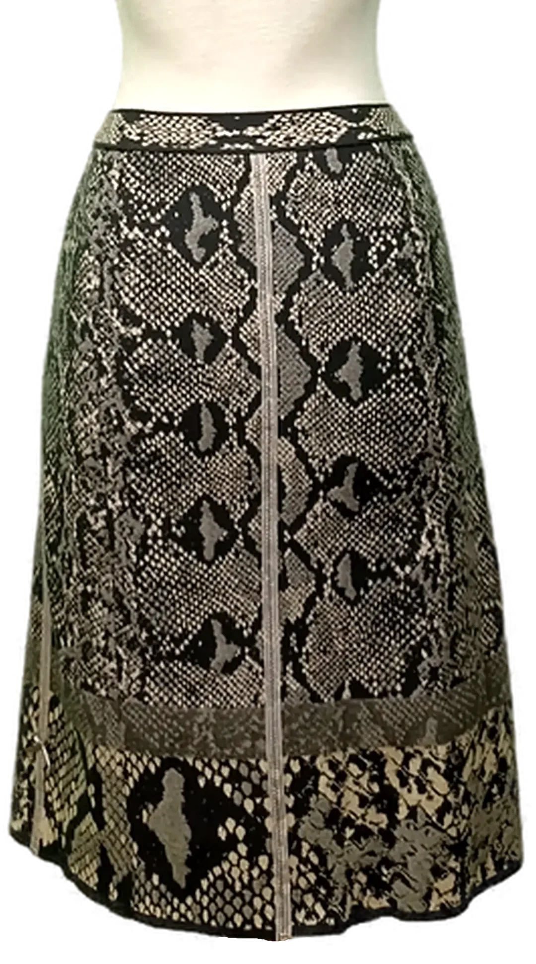 Marc Cain Damen Midirock Schlangenprint grau/weiß Gr. XXL – Bild 2
