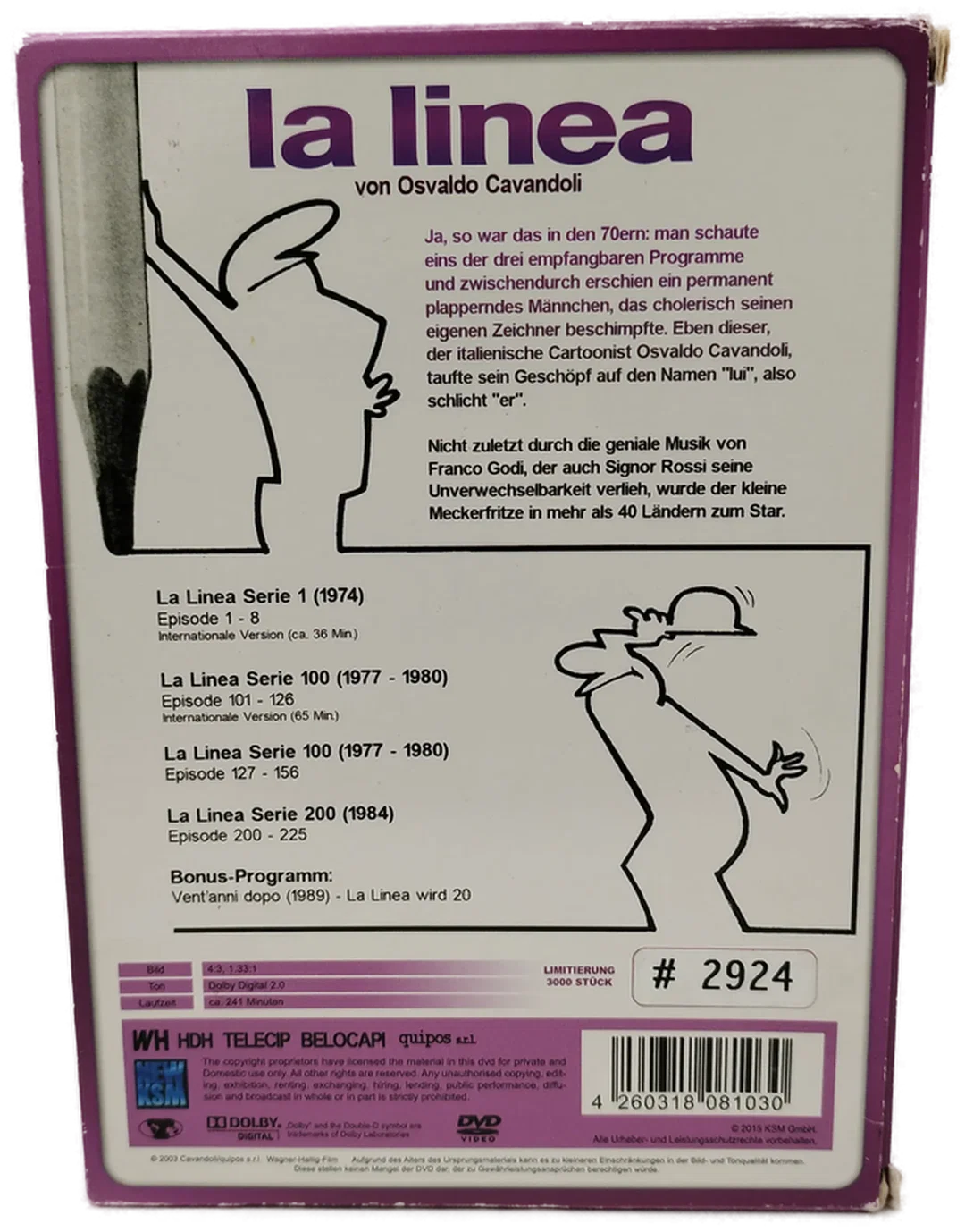 la linea - 3 Disc Limited Edition / 3000 Stück / von Osvaldo Cavandoli – Bild 3