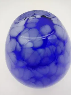 Kleine Vintage Glasvase - blau - Bild 5