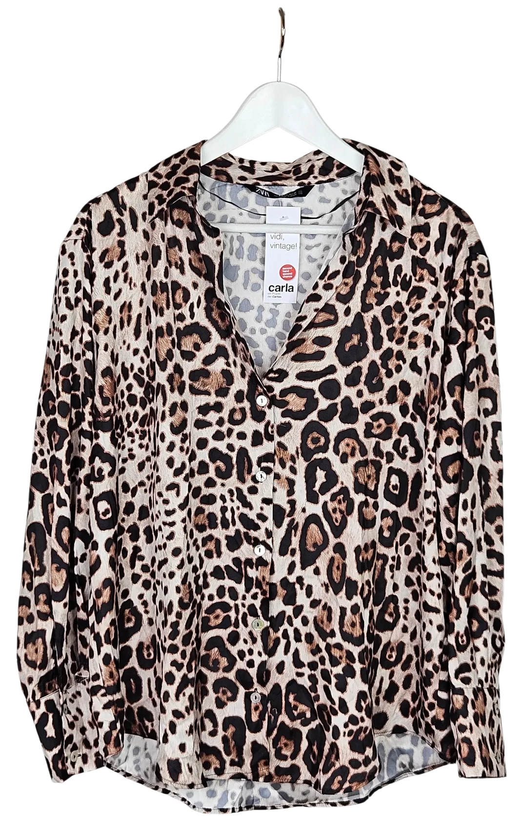 ZARA Damen Bluse, braun/schwarz - Gr. M  - Bild 1