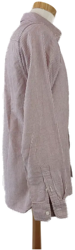 Pull&Bear Herrenhemd rot-weiß gestreift - Gr. M (eng geschnitten) - Bild 2