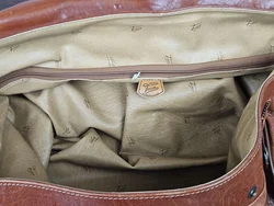Texier Vintage Leder Reisetasche, braun  – Vorschau 11