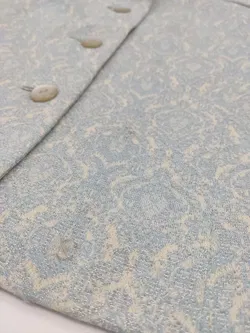 Vintage Damen Blazer, hellblau/beige - Gr. S - Bild 6