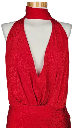 Zara Damen Maxikleid, rot - Gr. L  - Bild 4