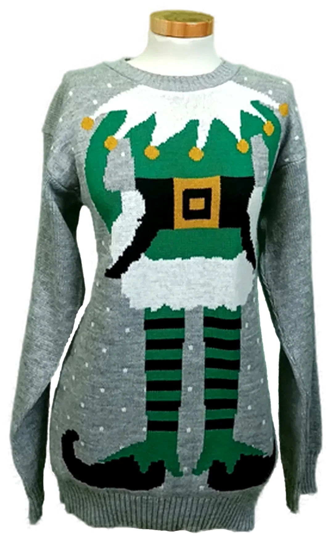 Sapphire Damen Weihnachtspullover grau gemustert Gr. M - Bild 4