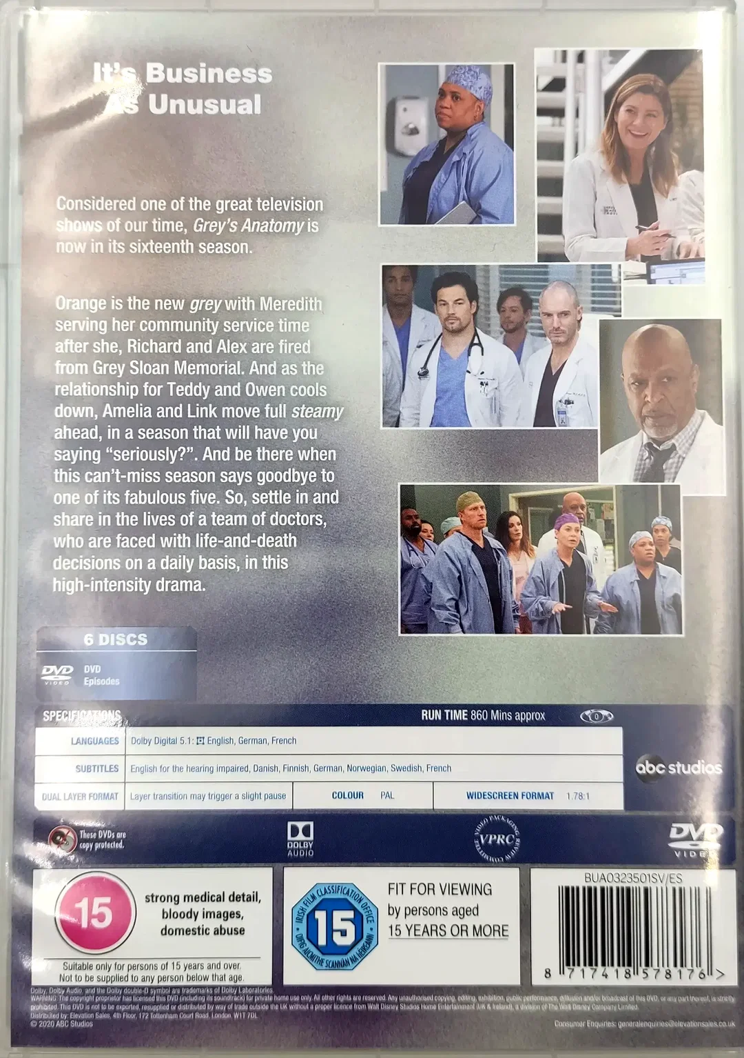 DVD "Grey's Anatomy, Staffel 16" – Bild 2