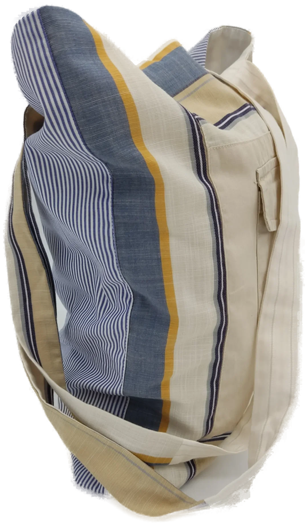 Tragtasche Stoff mehrfarbig + Henkel – Bild 2