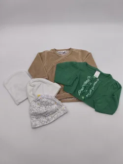 5 tlg. Set, Gr. 62, 1x Weste, 1x Wickeloberteil, 3x Mütze