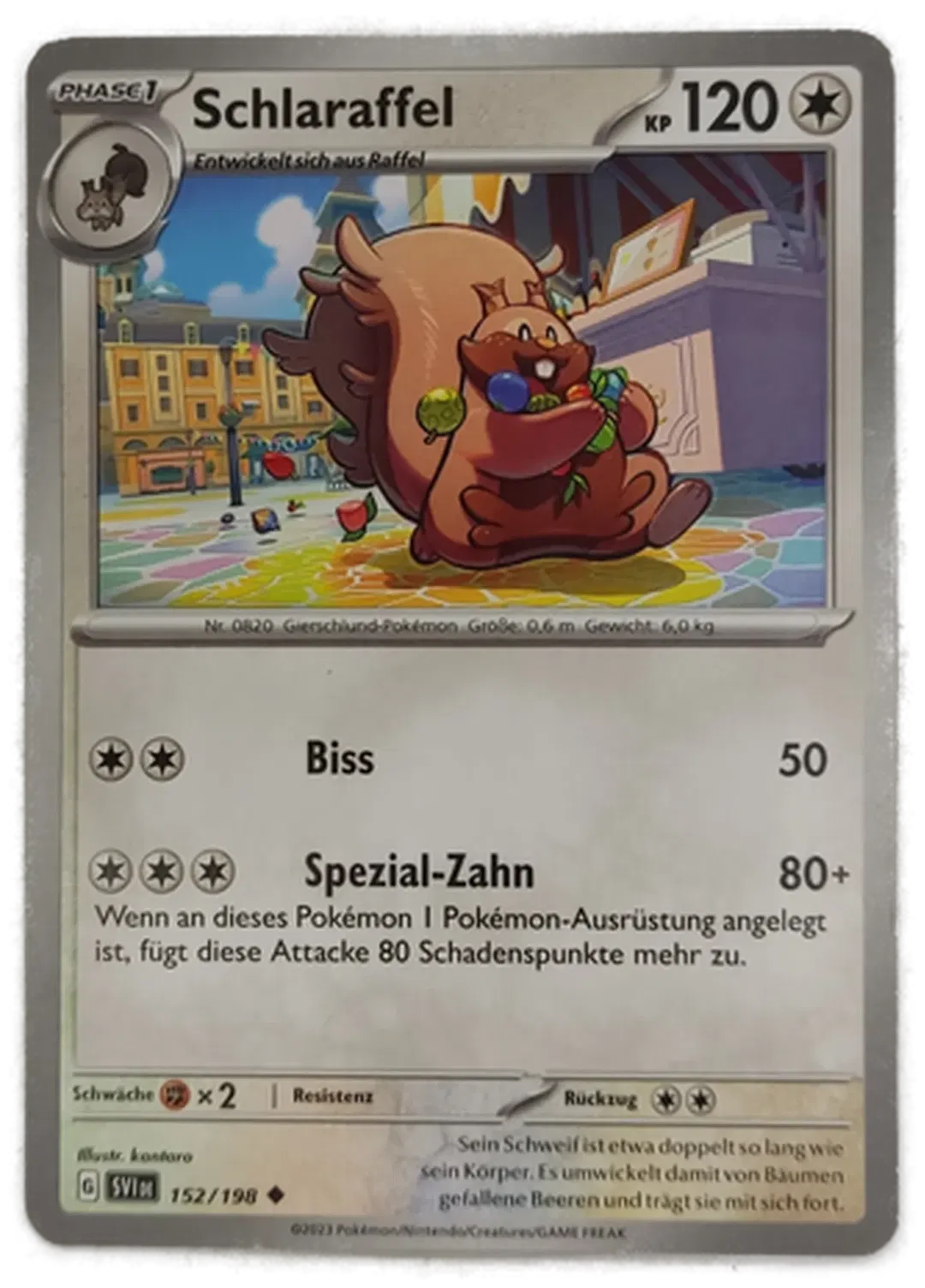  Pokémon Sammelkarte Phase1 Schlaraffel - Bild 1