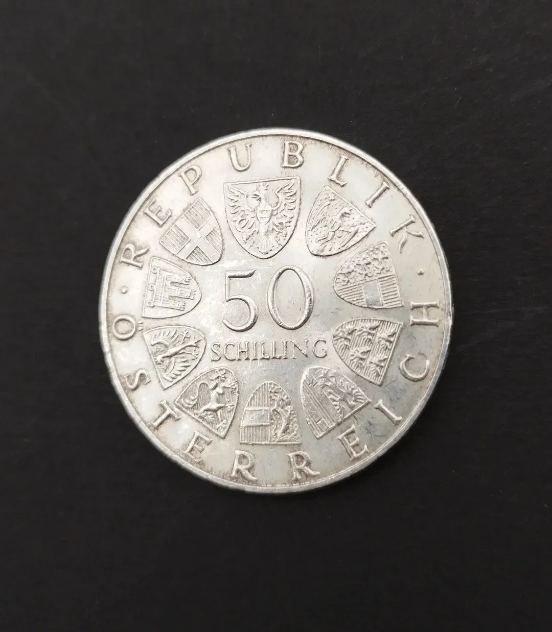 Gedenkmünze 50 Schilling-450 Todestag Kaiser Maximilian l, 1969 – Bild 2