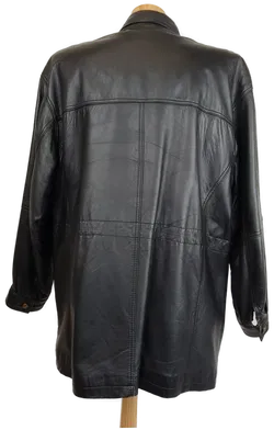 Paco Calvari Herren Lammnappa Lederjacke schwarz Gr. 50/52 - Bild 2