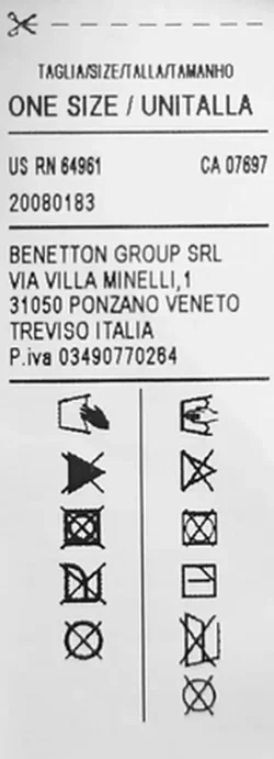 United Colors of Benetton Kinderschal dunkelblau/weiß gemustert Gr. One Size - Bild 3
