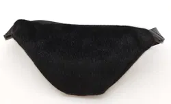 Bauchtasche Schwarz Felloptik mit Strass | Einmaliges Unikat - Bild 3