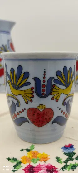 Lilien Porzellan Krug & 2 Becher Set | Einmaliges Unikat - Bild 6