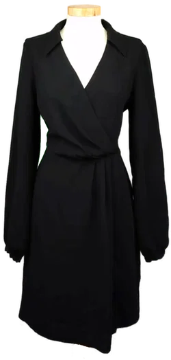 Hallhuber Damenkleid mit Raffung schwarz Gr. M - Bild 1