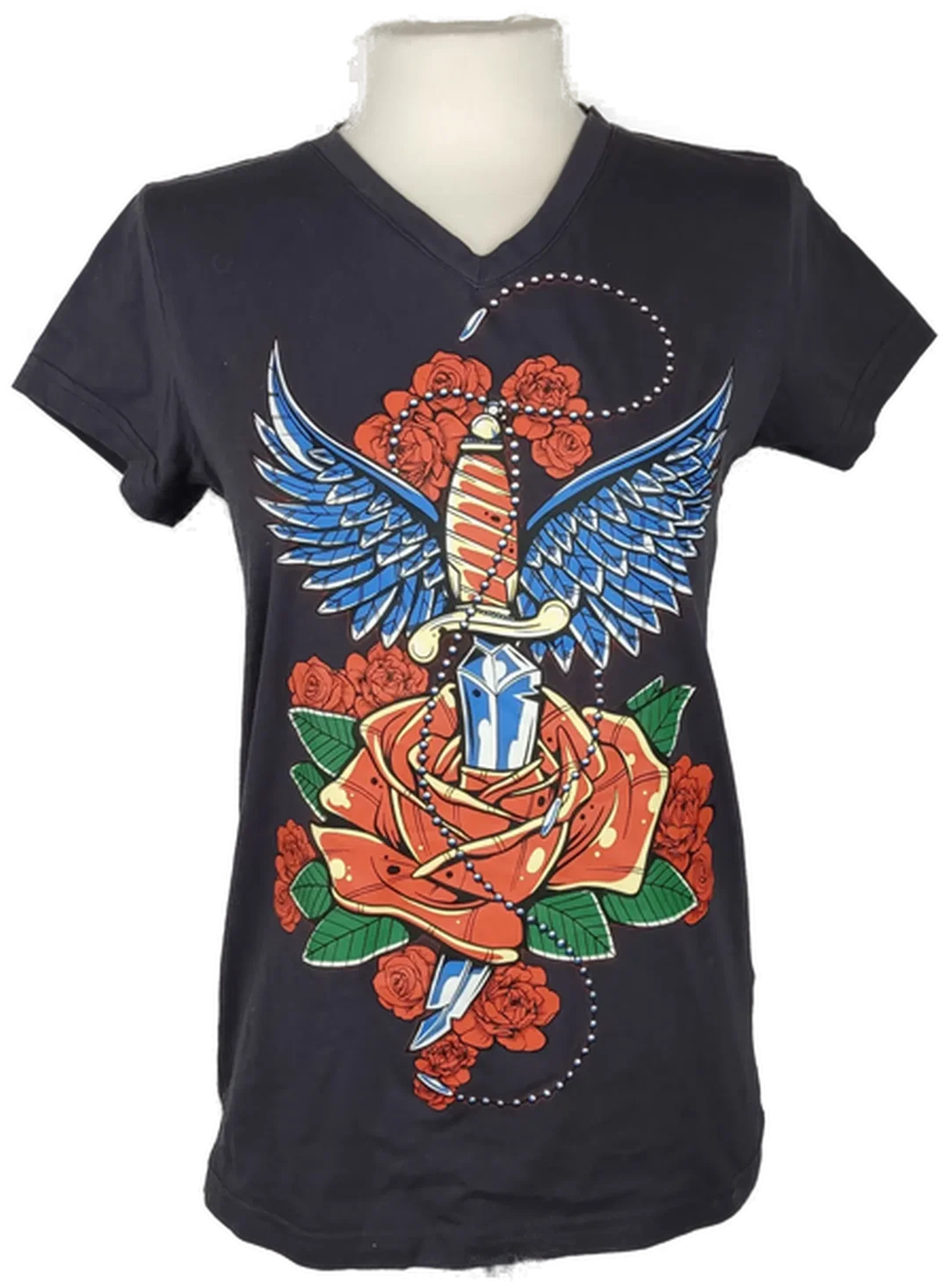 Rock Rebel Damen T-Shirt XS Baumwolle Bedruckt | Wie Neu - Bild 4