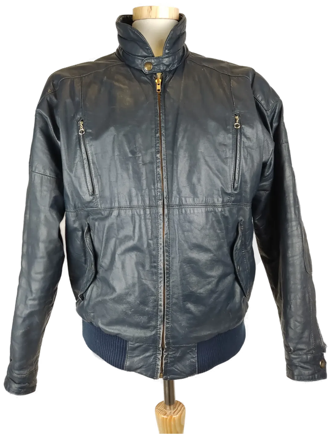 Bunzl-Wien Herren Lederjacke dunkelblau - Gr. 52/XL - Bild 4