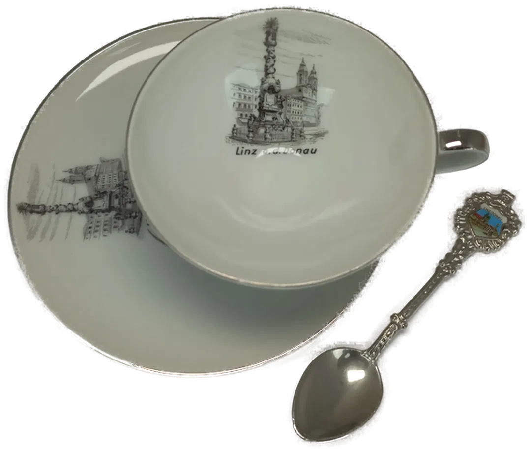 Linz an der Donau Tasse und (Sammel-)Löffel - Bild 1