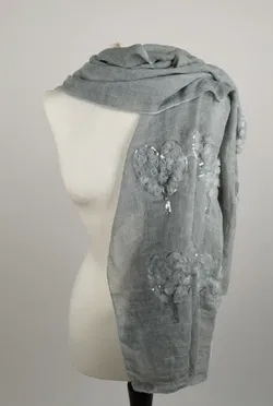 Highlight Schal mit Herz-Bemusterung - ca. 180cm - Bild 3