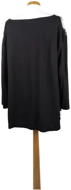 Bonita Damen-Bluse langarm schwarz mit Blumenprint - XXL/44 - Bild 2