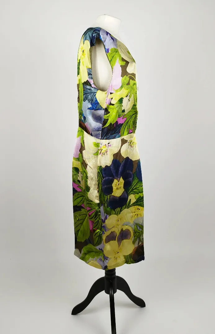 Luisa Cerano Bemustertes Midikleid - Größe 42, Seide, Viskose, Polyester – Bild 2