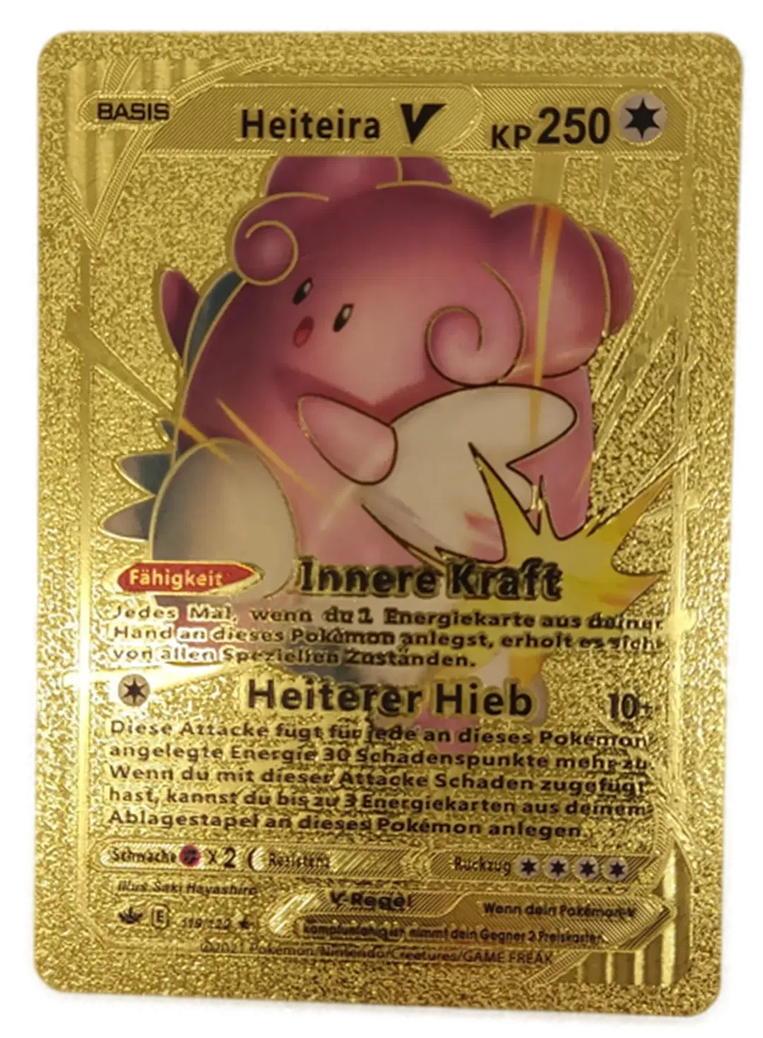  Pokémon Sammelkarte Goldfolie Heiteira BASIS - Bild 1
