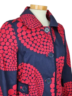 Boden Damen Mantel, blau/pink - Gr.  S  - Bild 4