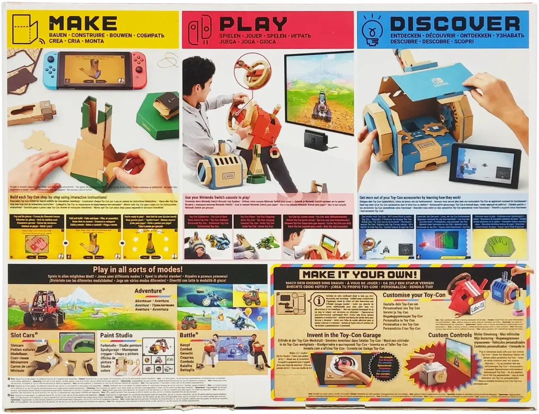 NINTENDO SWITCH Labo Toy-Con 03 "Vehicle Kit" / Fahrzeug-Set aus Pappe zum Selberbasteln – Bild 2