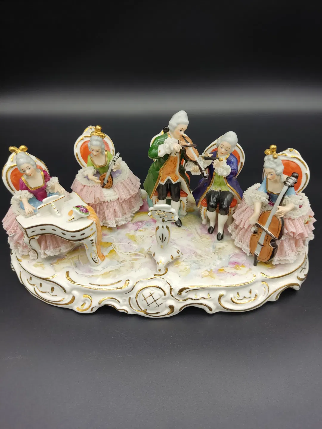 Vintage Porzellan-Figurinen 'Musikabend' - Bild 4