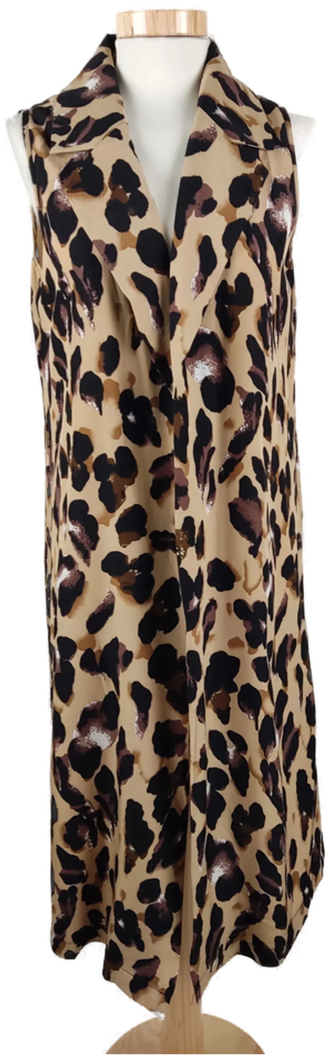 Damen Weste Leo-Print, Ärmellos, Midi Länge, Gr. M - Bild 1