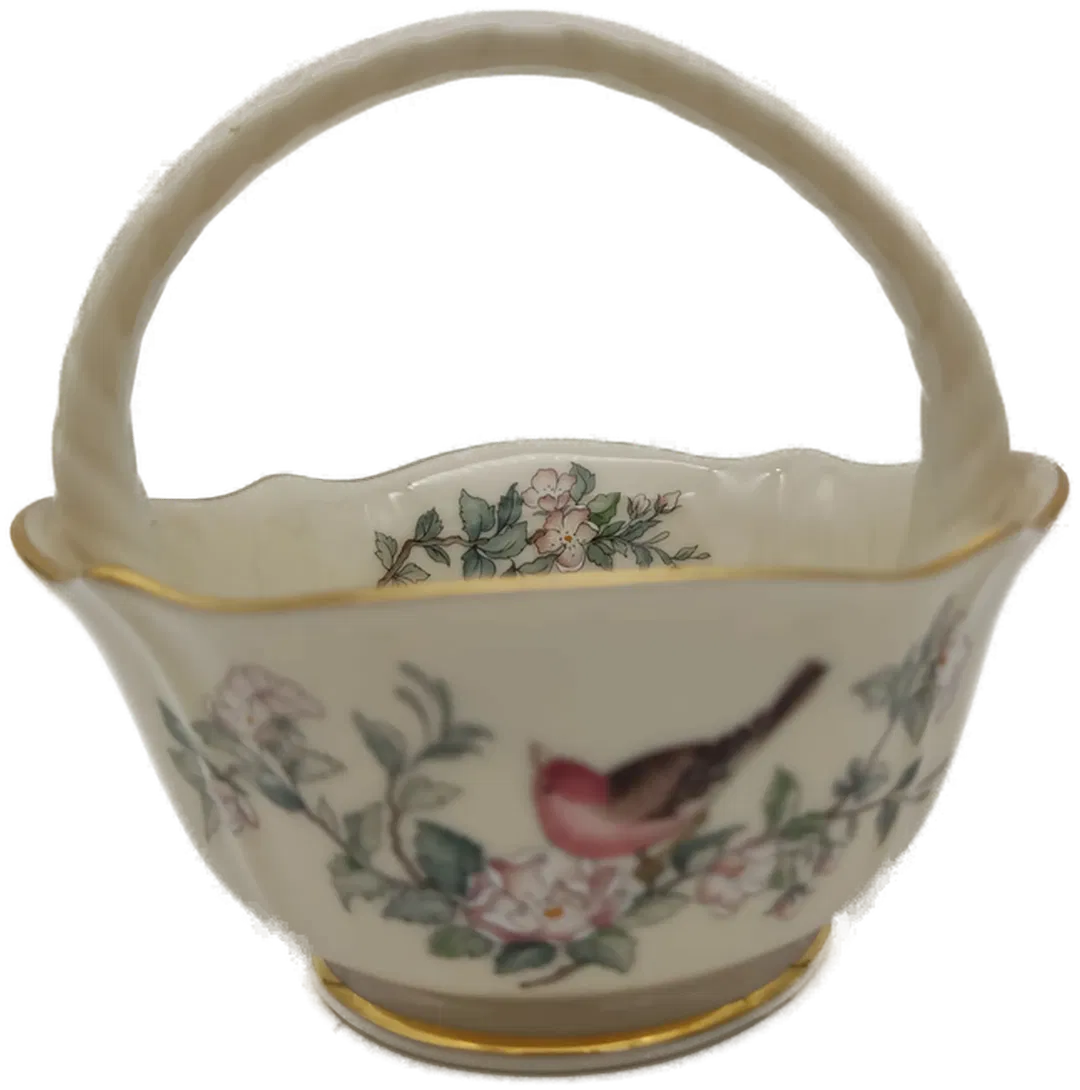 Lenox Serenade Porzellan Körbchen mit Vogel.- und Blütenmotiv Vintage - Bild 4