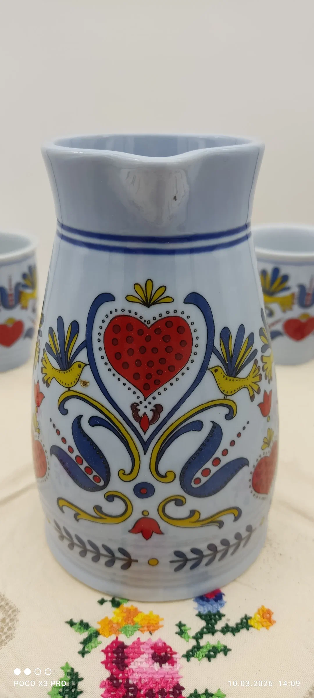 Lilien Porzellan Krug & 2 Becher Set  – Bild 9