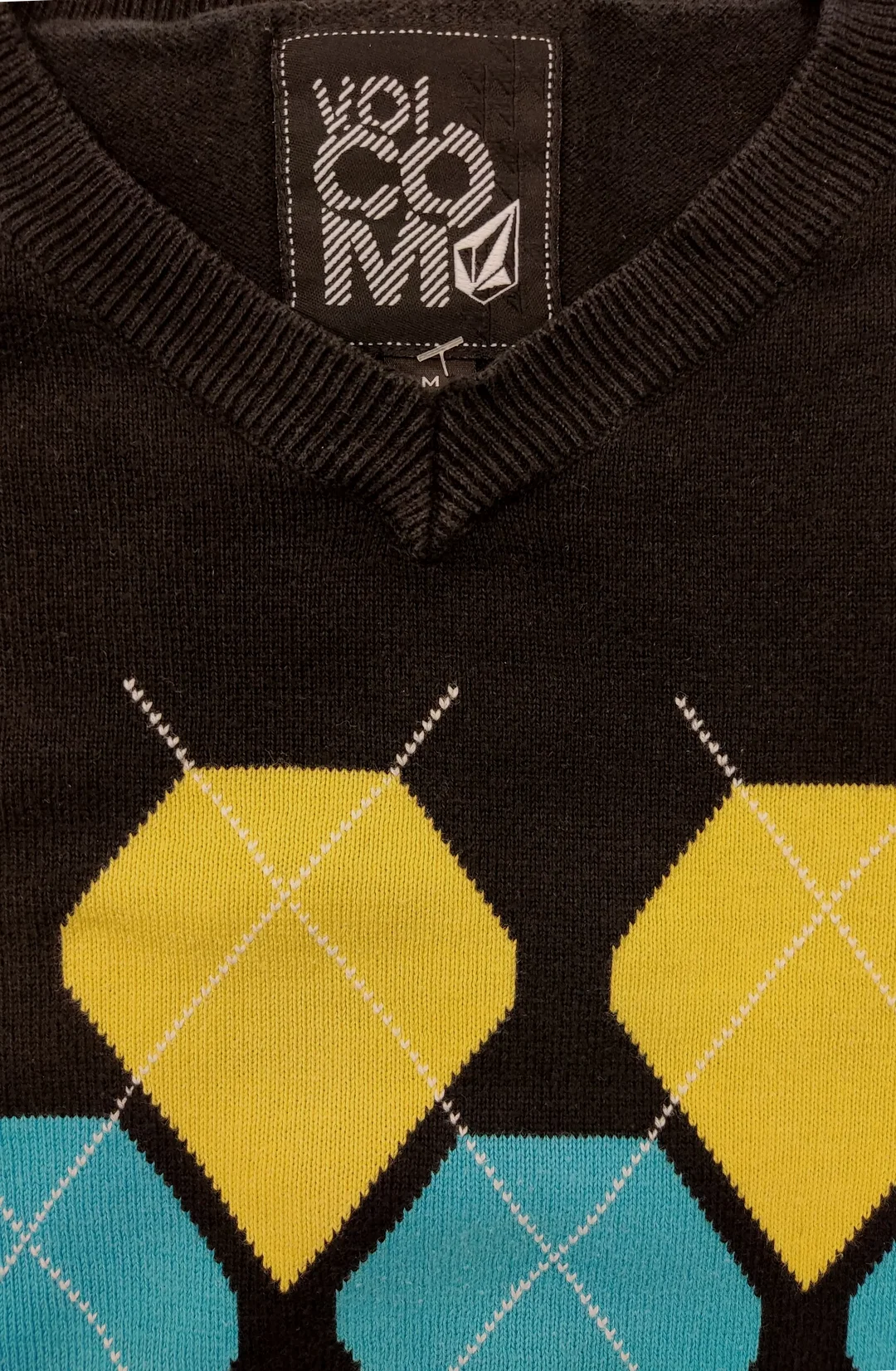 Volcom Herren Pullover schwarz mit Karo - M – Bild 4