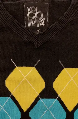 Volcom Herren Pullover schwarz mit Karo - M - Bild 4