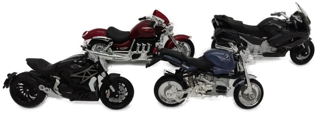 BURAGO Motorradmodelle 1:18 - 4 Stück - Bild 1
