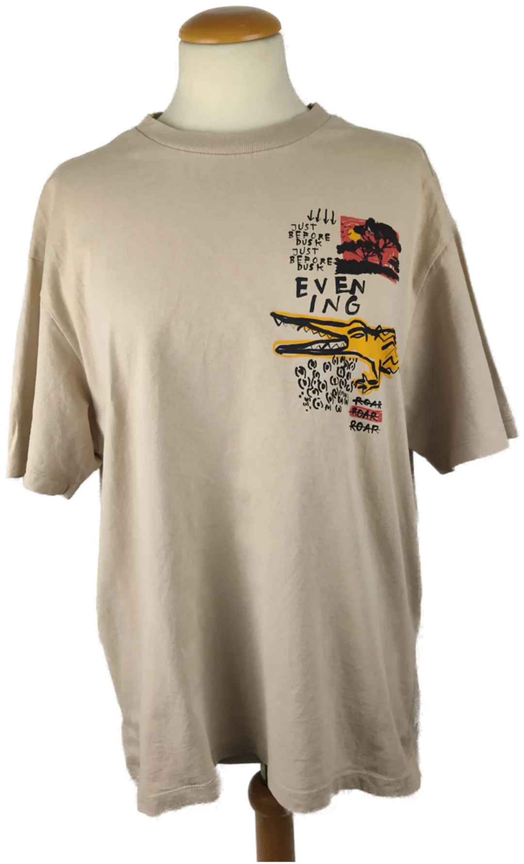 Damen T-Shirt Bershka Beige Animal-Print | Sommer-Charme - Bild 4