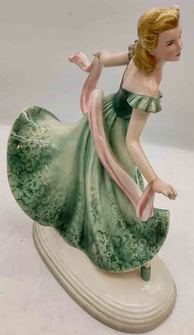 Große Rokoko-Tänzerin – Handbemalte Porzellanfigur (Höhe 38 cm) – mit Fingerschaden! – Bild 3