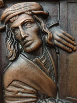 Gusseisenbild 'Der Fenstergucker' von Anton Pilgram 23x18cm | Historisches Detail – Vorschau 3