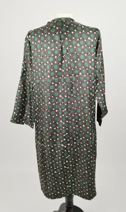 'S MaxMara Midikleid bemustert - Gr. 40 / 100% Seide - Bild 3