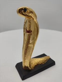 Goldene Cobra Porzellan & Zertifikat von Franklin Mint | Limitierte Rarität - Bild 2