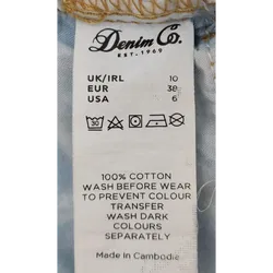 Denim Co. Damenshort, bleach-dyed blue - Gr. 38 - Bild 4