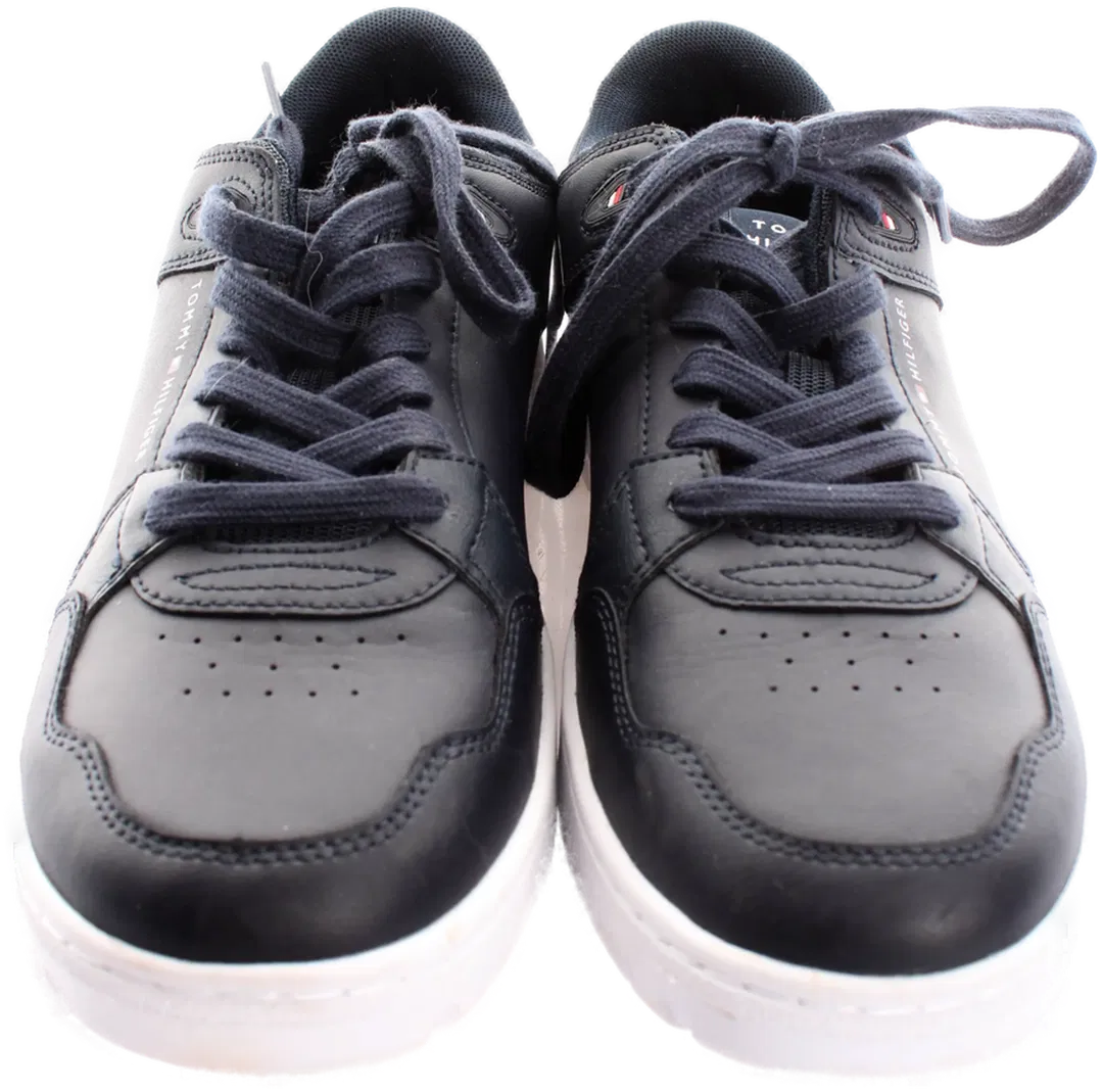 Tommy Hilfiger Sneaker Herren Gr. 41 – Schwarz – Leder – Weißer Absatz – Freizeit - Bild 4