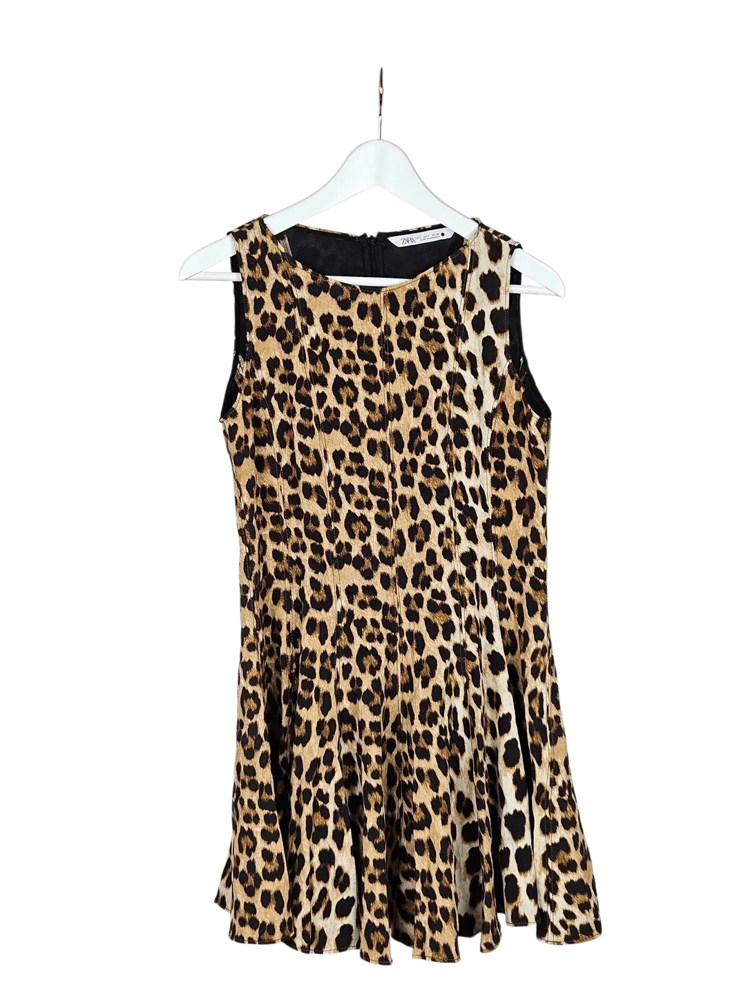 ZARA Damen Animal-Print Minikleid, braun - Gr. L - Bild 4