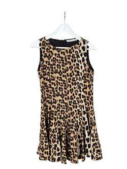 ZARA Damen Animal-Print Minikleid, braun - Gr. L - Bild 1