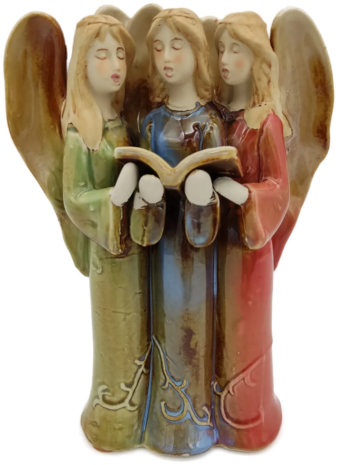 Gruppe aus 3 Engeln - rot, blau, grün - Bild 4