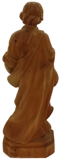 Heiligenfigur Hl. Josef als Handwerker aus Holz - Bild 3